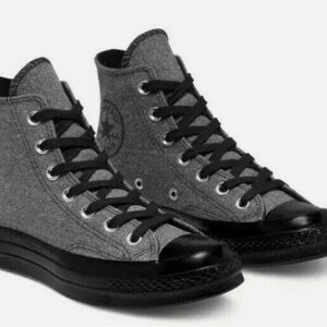 Converse Gray and Black High-Top Sneakers